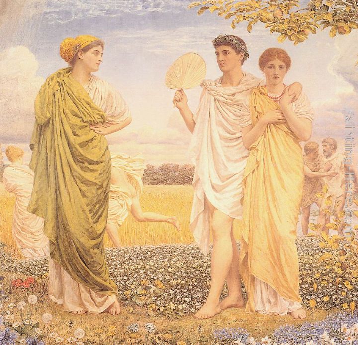 The Loves of the Winds and the Seasons painting - Albert Joseph Moore The Loves of the Winds and the Seasons art painting